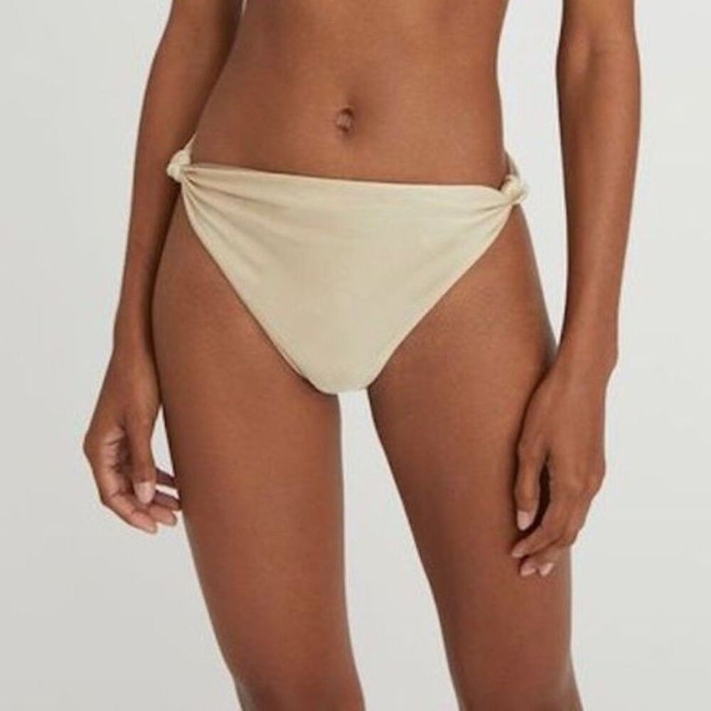 Something Navy Twist Bikini Bottoms